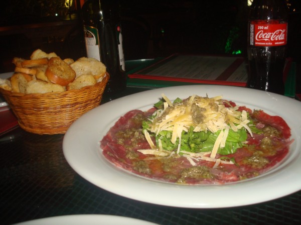 Carpaccio de Carne Cosí - Restaurantes italianos em Salvador - Onde Comer em Salvador