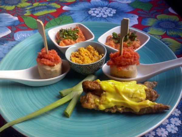 Entradas Ajeum da Diáspora - Comida africana baiana em Salvador - Onde Comer em Salvador Blog de Gastronomia