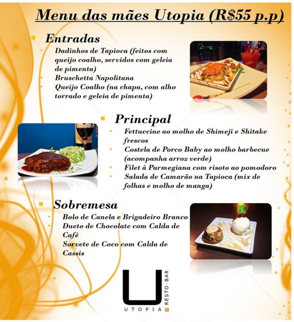 Dia das Mães Utopia - Onde Comer em Salvador Blog de Gastronomia