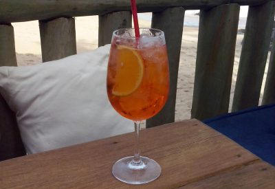 Aperol Spritz do Blue Praia Bar - Onde Comer em Salvador Blog de Gastronomia