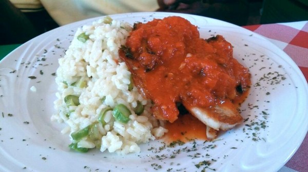 Risoto de aspargos com filé de tilápia do restaurante italiano La Cucina - Onde Comer em Salvador Blog de Gastronomia